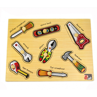 Baby and Toddler Wooden Tool Peg Puzzle