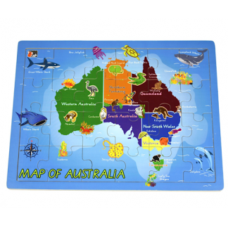 2 in 1 Map of Australia Jigsaw Puzzle for Kids