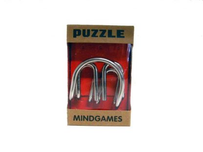 Large Double M Metal Brain Teaser Wire Disentanglement Puzzle