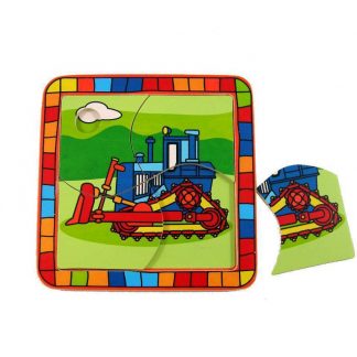 Bulldozer Baby Learning Wooden Puzzle