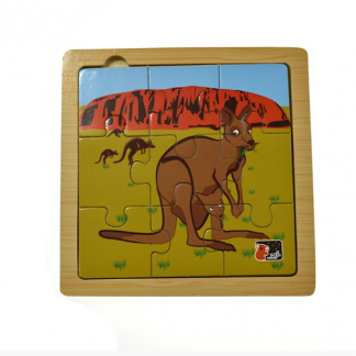 Kangaroo 9 Piece Wooden Puzzle